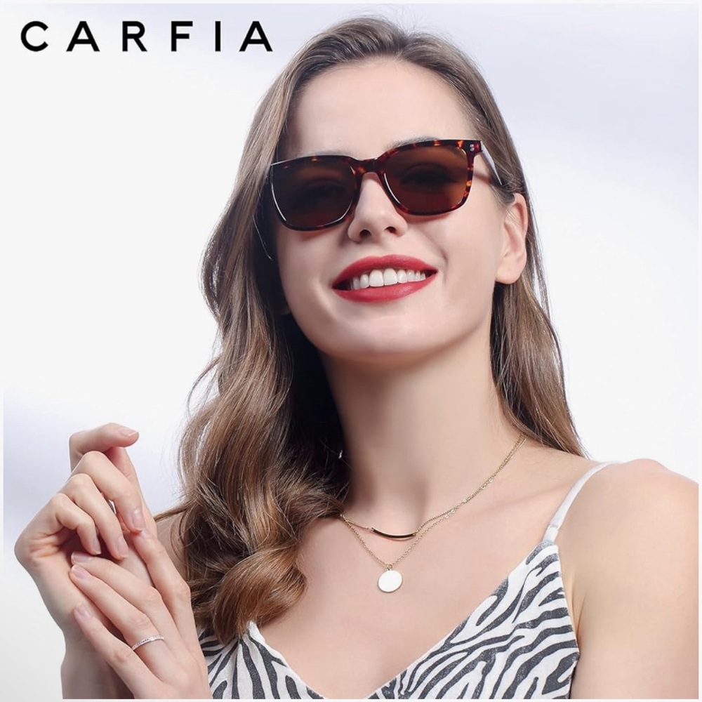 CARFIA Acetate Polarized Sunglasses for Women